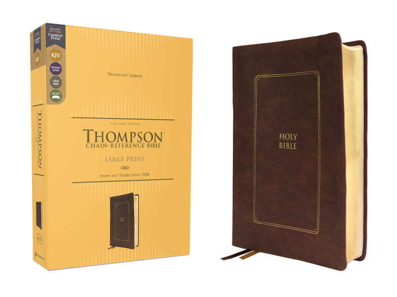 KJV Thompson Chain-Reference Bible/Large Print (Comfort Print)-Brown Leathersoft