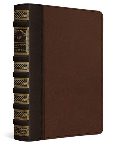 ESV Church History Study Bible-Brown/Walnut TruTone  Timeless Design