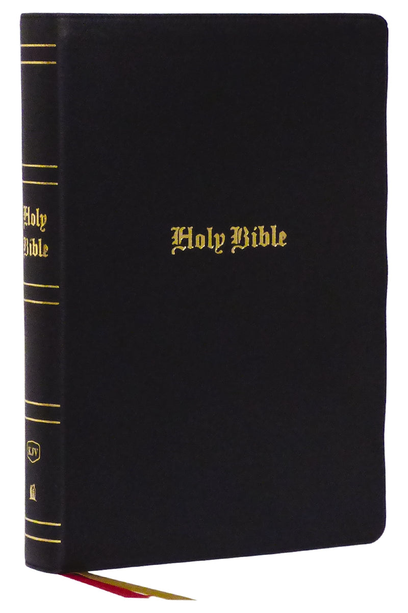 KJV Super Giant Print Reference Bible (Comfort Print)-Black Genuine Leather