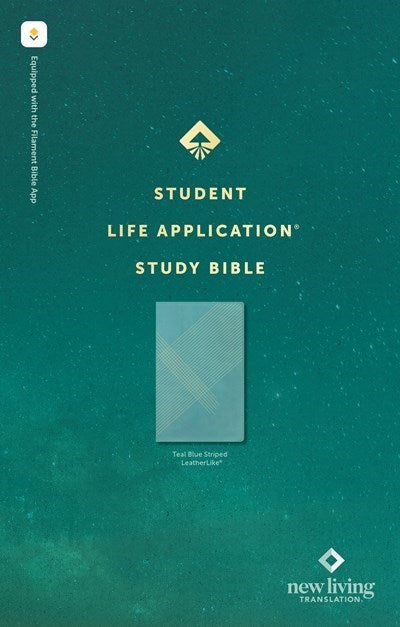 NLT Student Life Application Study Bible  Filament Enabled Edition-Teal Blue Striped LeatherLike