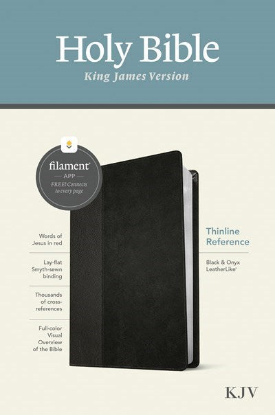 KJV Thinline Reference Bible  Filament Enabled Edition-Black/Onyx LeatherLike