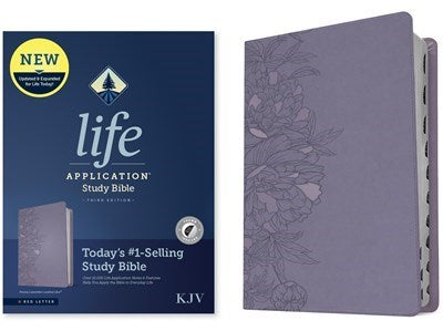 KJV Life Application Study Bible (Third Edition)-RL-Peony Lavender LeatherLike Indexed