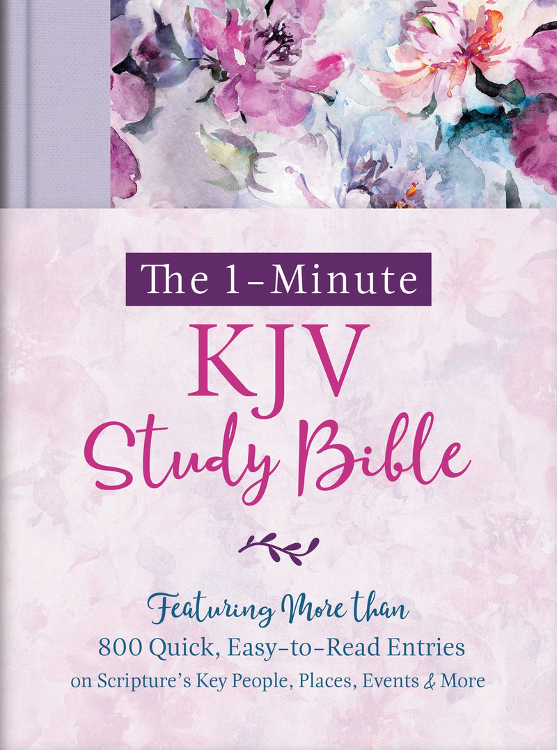 KJV The 1-Minute Study Bible-Lavendar Petals Hardcover