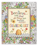 Bee-lieve... with God All Things Are Possible Coloring Art