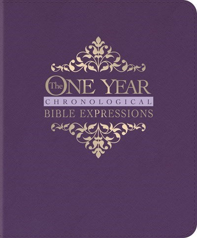 NLT The One Year Chronological Bible Expressions-Imperial Purple LeatherLike