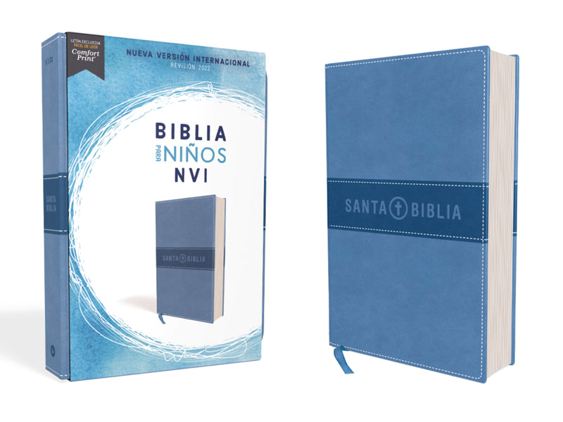 Span-NIV Holy Bible For Kids (Revised Text 2022) (Biblia para Ninos NVI  Texto revisado 2022)-Sky Blue Leathersof