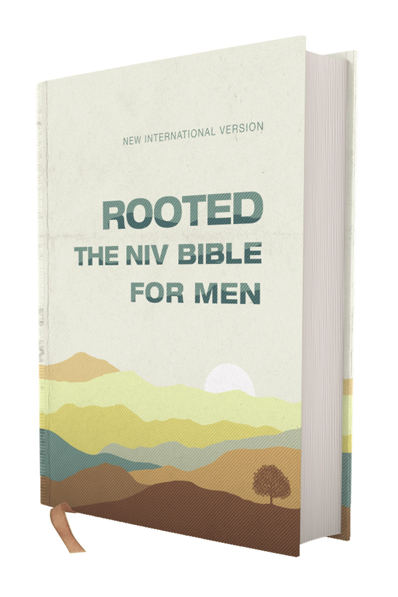 NIV Rooted: The NIV Bible For Men (Comfort Print)-Cream Hardcover