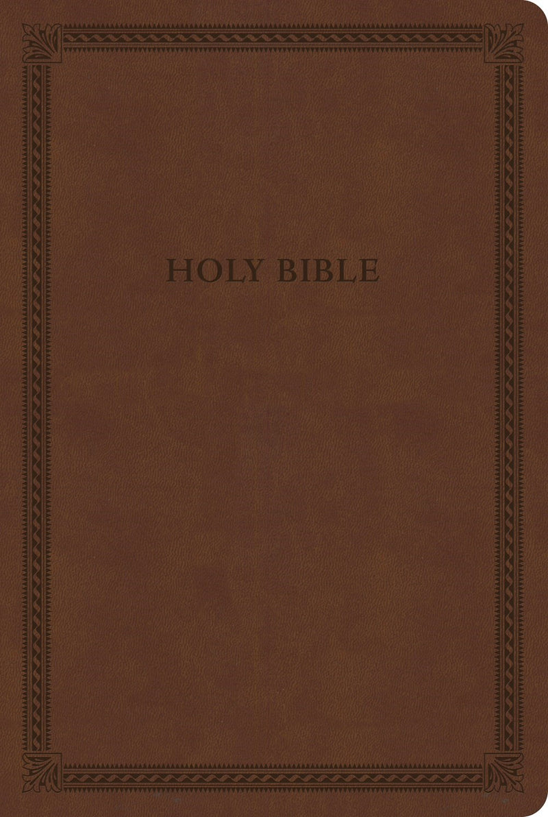 CSB Large Print Thinline Bible (Value Edition)-Brown LeatherTouch