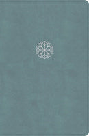 CSB Personal Size Giant Print Bible-Earthen Teal LeatherTouch Indexed