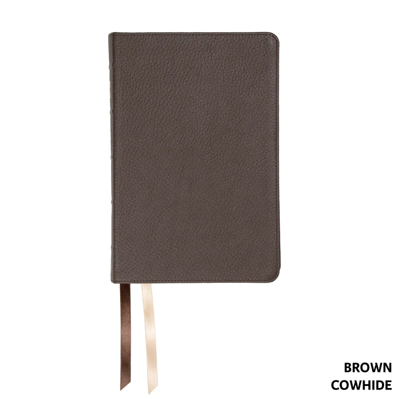 NASB Handy Size  Paste-Down Brown Cowhide Indexed