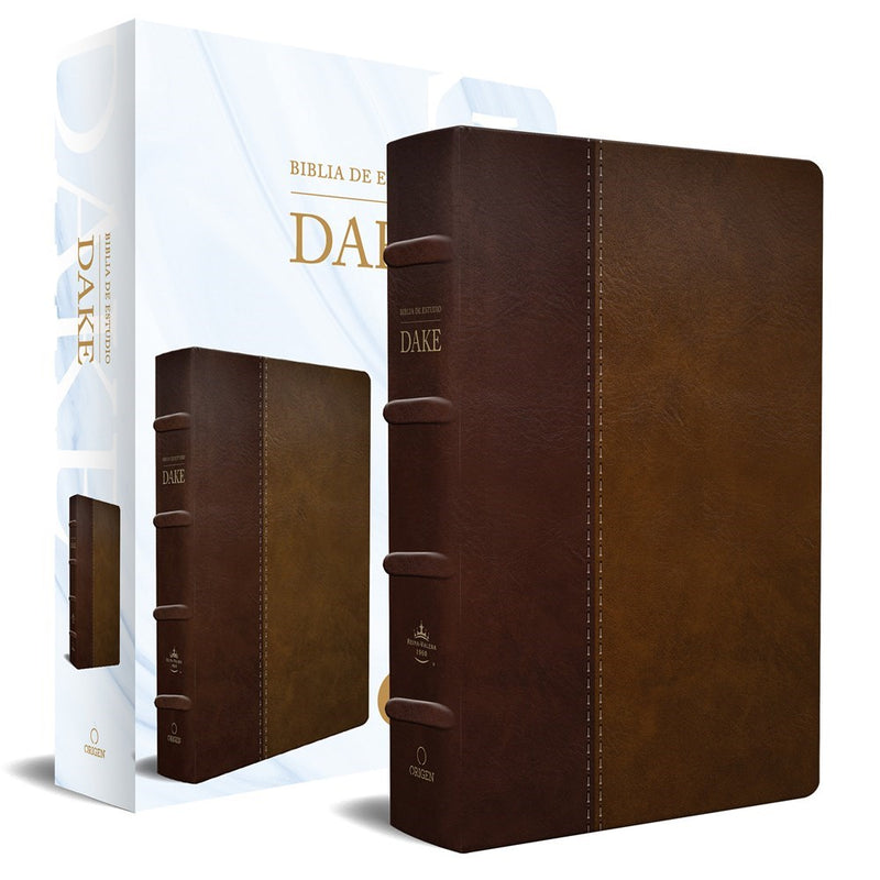 Span-RVR 1960 Dake Study Bible/Large Print (Biblia de estudio Dake/Tamano Grande)-Brown DuoTone