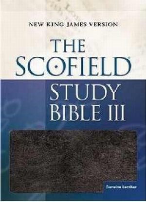 NKJV Scofield Study Bible III-Black Genuine Leather Indexed (Super Saver)