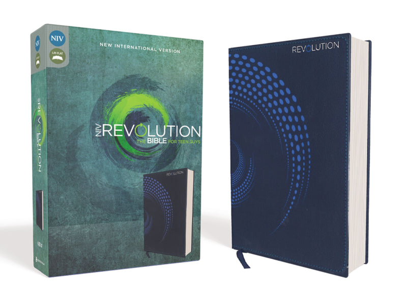 NIV Revolution Bible For Teen Guys-Blue Leathersoft