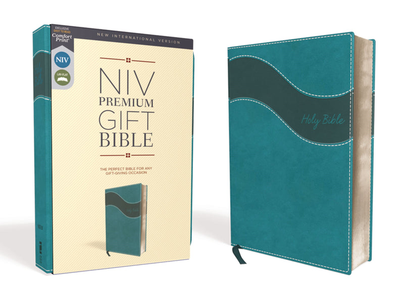 NIV Premium Gift Bible (Comfort Print)-Turquoise Leathersoft