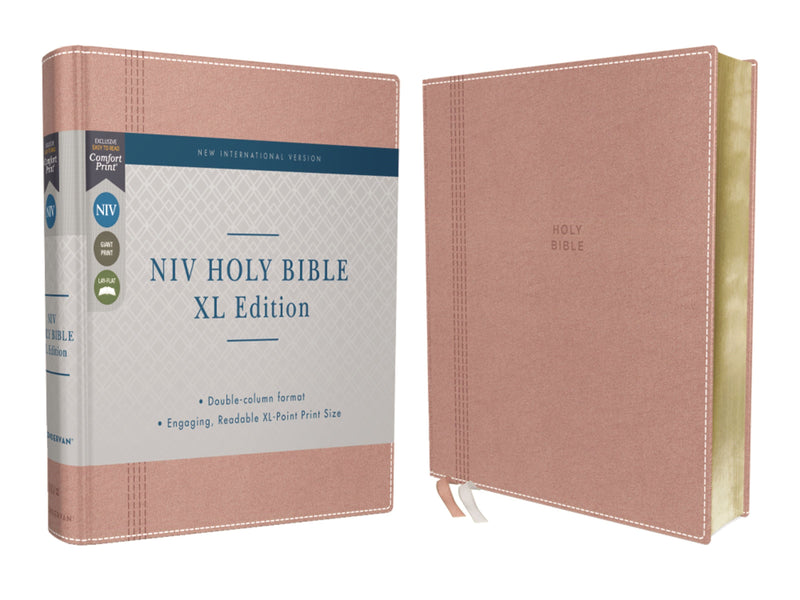 NIV Holy Bible  XL Edition (Comfort Print)-Pink Leathersoft