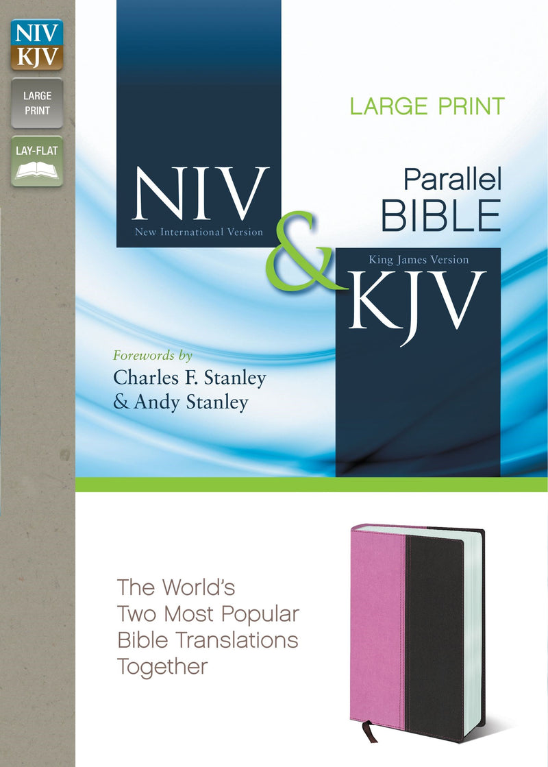 NIV & KJV Side-By-Side Bible/Large Print-Orchid/Chocolate Duo-Tone