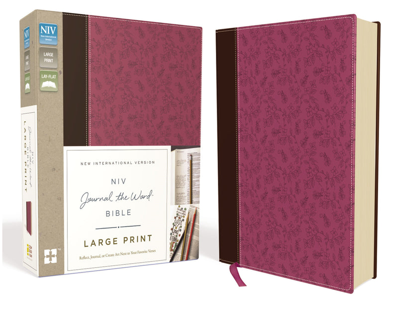 NIV Journal The Word Bible/Large Print-Orchid/Chocolate Duo-Tone