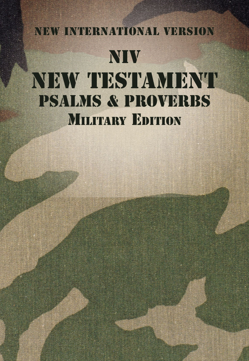 NIV New Testament With Psalms & Proverbs (Military Edition)-Woodland Camo Softcover 