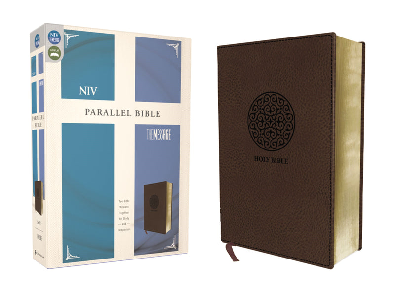 NIV & Message Parallel Bible-Brown Leathersoft 