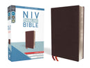 NIV Thinline Bible/Large Print (Comfort Print)-Burgundy Bonded Leather 