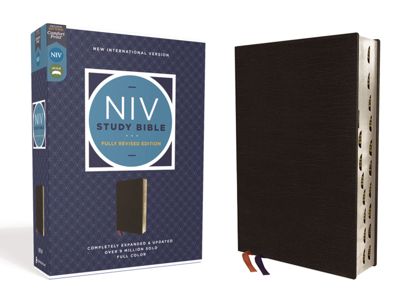 NIV Study Bible (Fully Revised Edition) (Comfort Print)-Black Bonded Leather Indexed