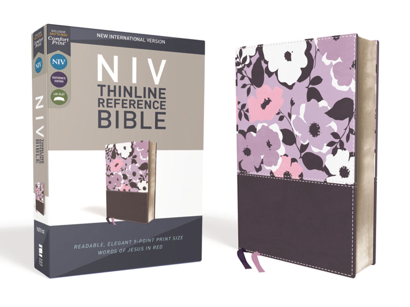 NIV Thinline Reference Bible (Comfort Print)-Dark Orchid/Grape LeatherSoft