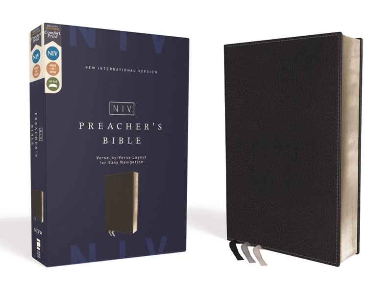 NIV Preacher's Bible (Comfort Print)-Black Leathersoft