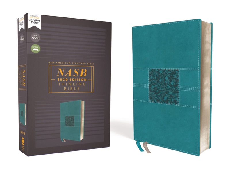 NASB Thinline Bible (Comfort Print)-Teal Leathersoft