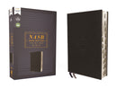 NASB Thinline Bible (Comfort Print)-Black Leathersoft Indexed