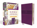 NRSV Personal Size Large Print Bible With Apocrypha (Comfort Print)-Purple Leathersoft