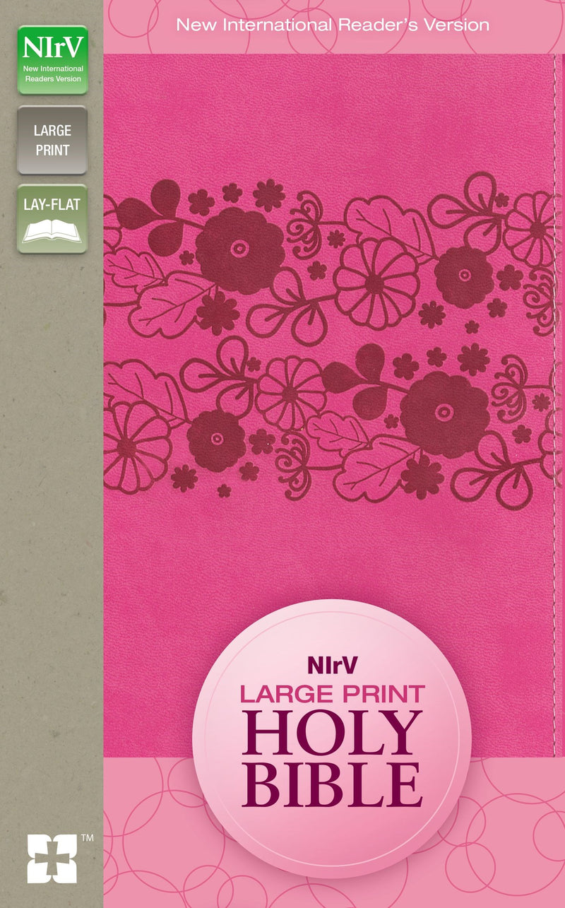 NIrV Large Print Holy Bible-Raspberry DuoTone