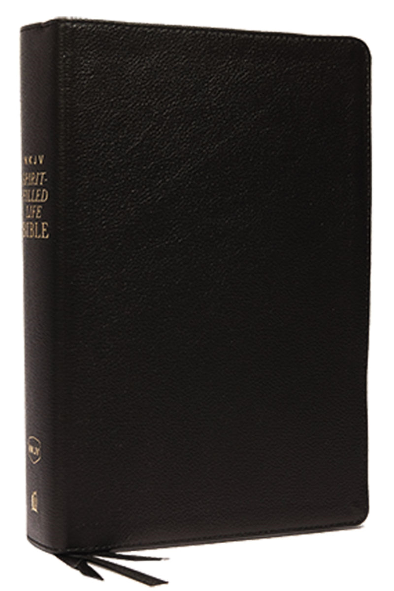 NKJV Spirit-Filled Life Bible (Third Edition) (Comfort Print)-Black Genuine Leather 