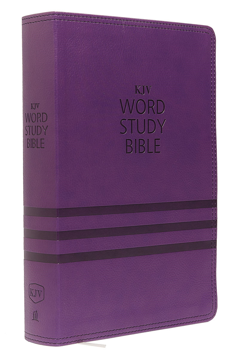 KJV Word Study Bible-Purple Leathersoft