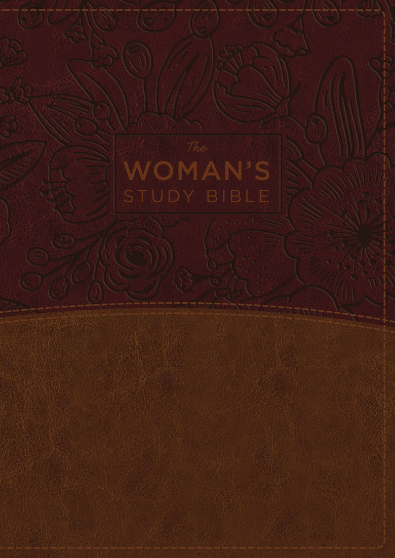 NKJV Woman'S Study Bible (Full Color)-Brown/Burgundy Leathersoft Indexed