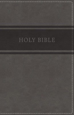 KJV Deluxe Gift Bible (Comfort Print)-Gray Leathersoft