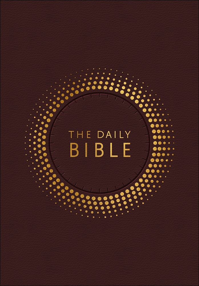 NIV The Daily Bible In Chronological Order-Burgundy Milano Softone