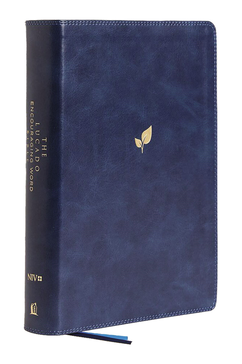 NIV Lucado Encouraging Word Bible (Comfort Print)-Blue Leathersoft Indexed