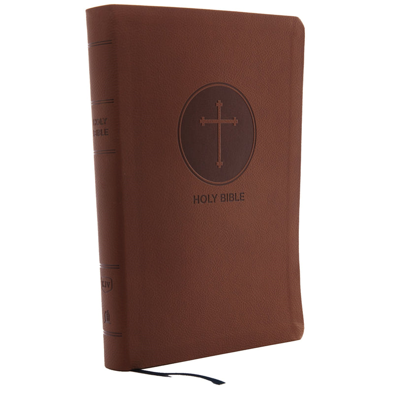 KJV Giant Print Reference Bible (Comfort Print)-Brown Leathersoft