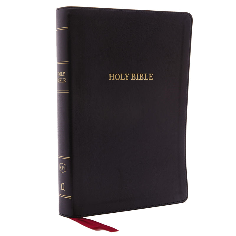 KJV Giant Print Reference Bible (Comfort Print)-Black Deluxe Leathersoft