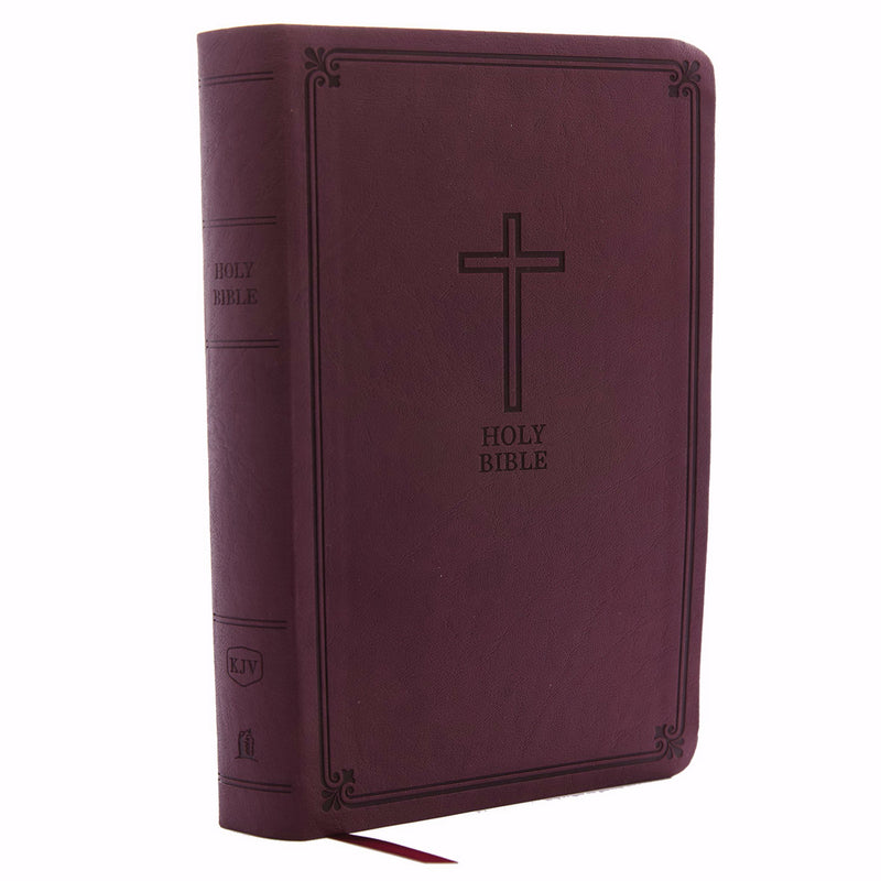 KJV Personal Size Giant Print Reference Bible (Comfort Print)-Burgundy Leathersoft Indexed