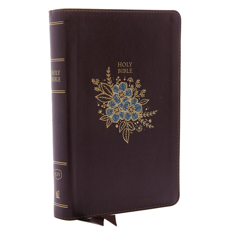 KJV Personal Size Giant Print Reference Bible (Comfort Print)-Burgundy Deluxe Leathersoft