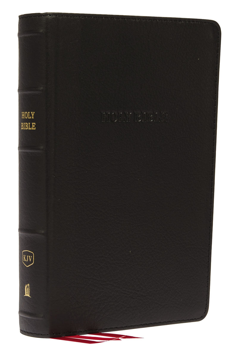 KJV Personal Size Giant Print Reference Bible (Comfort Print)-Black Genuine Leather