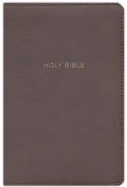 NKJV Compact Large Print Reference Bible (Comfort Print)-Mahogany Leathersoft