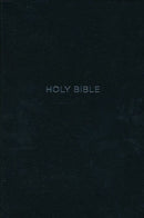 NKJV Giant Print Center-Column Reference Bible (Comfort Print)-Black Leather-Look Indexed