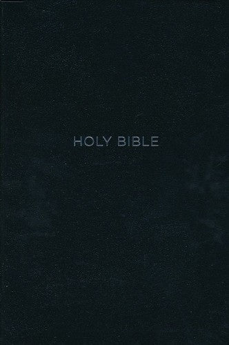 NKJV Giant Print Center-Column Reference Bible (Comfort Print)-Black Leather-Look Indexed