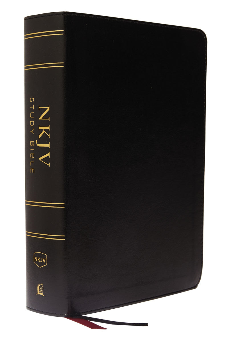 NKJV Study Bible (Full-Color) (Comfort Print)-Black Leathersoft