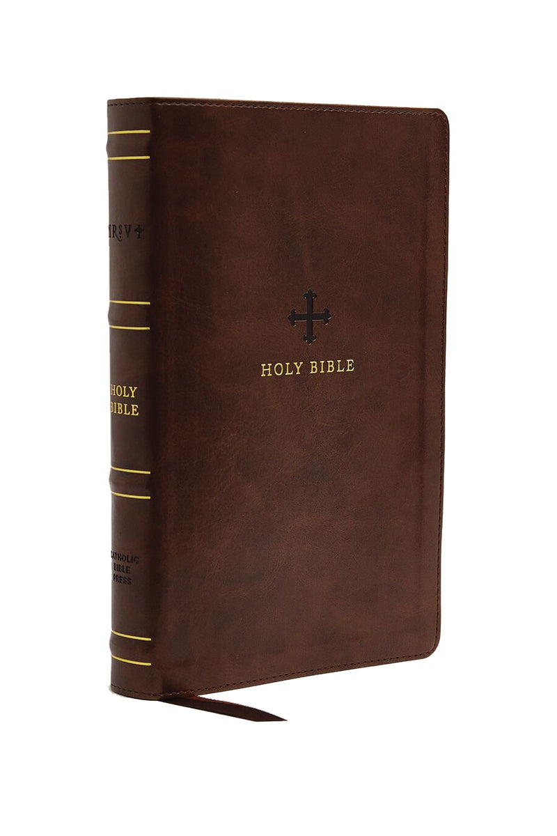 NRSV Catholic Bible/Personal Size (Comfort Print)-Brown Leathersoft