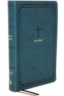 NKJV Compact Large Print Reference Bible (Comfort Print)-Teal Leathersoft