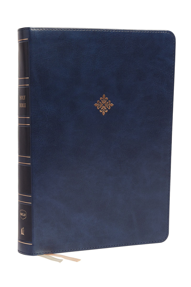 NKJV Super Giant Print Reference Bible (Comfort Print)-Blue Leathersoft