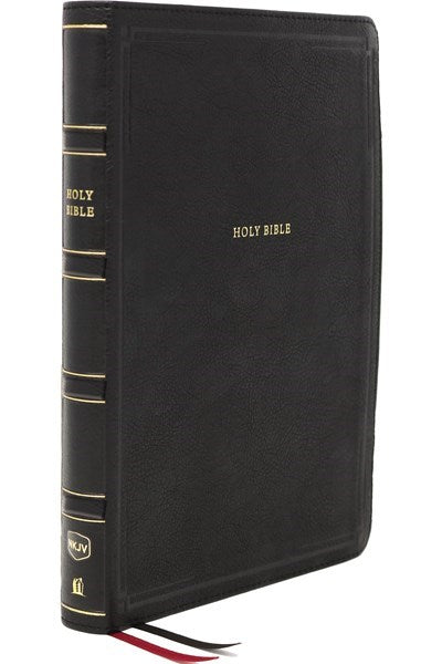 NKJV Large Print Personal Size End-Of-Verse Reference Bible-Black LeatherSoft